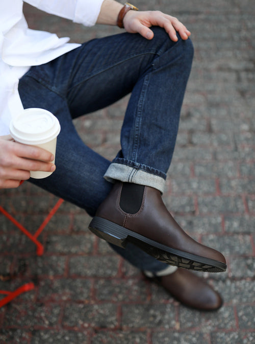 Chestnut Brown Leather Ankle Boots, Men's Dress 1900 - Blundstone New Zealand Chestnut Brown Leather Ankle Boots, Men's Dress 1900 - Blundstone New Zealand