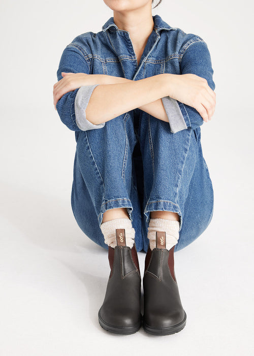 Lifestyle Women 1 image of Blundstone Women's Originals #500 in Stout Brown