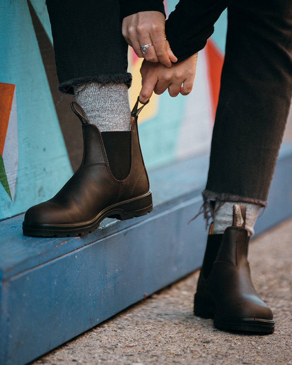 牛革 Brown Premium Leather Chelsea Boots, Women's Classics 2340