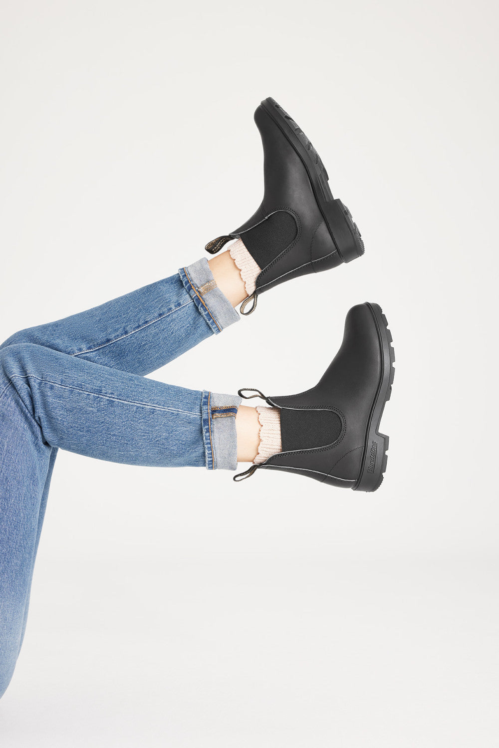 Black Premium Leather Chelsea Boots, Women's Originals 510