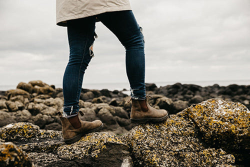 Lifestyle Women 2 image of Blundstone Women's Classics #585 in Rustic Brown